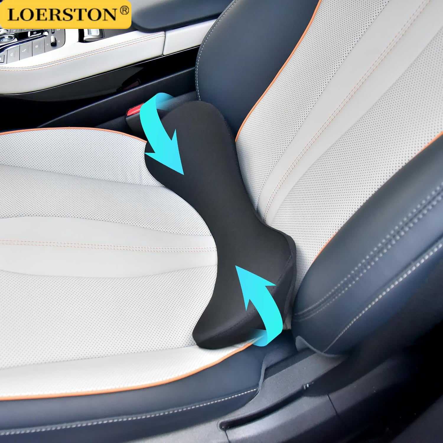 Car Seat Cushion Memory Foam - หมอนรองหลังอเนกประสงค์ รองรับหลังส่วนล่าง ทำจากเมมโมรี่โฟม ช่วยบรรเทาอาการปวดหลัง สำหรับเก้าอี้สำนักงานและเบาะรถยนต์