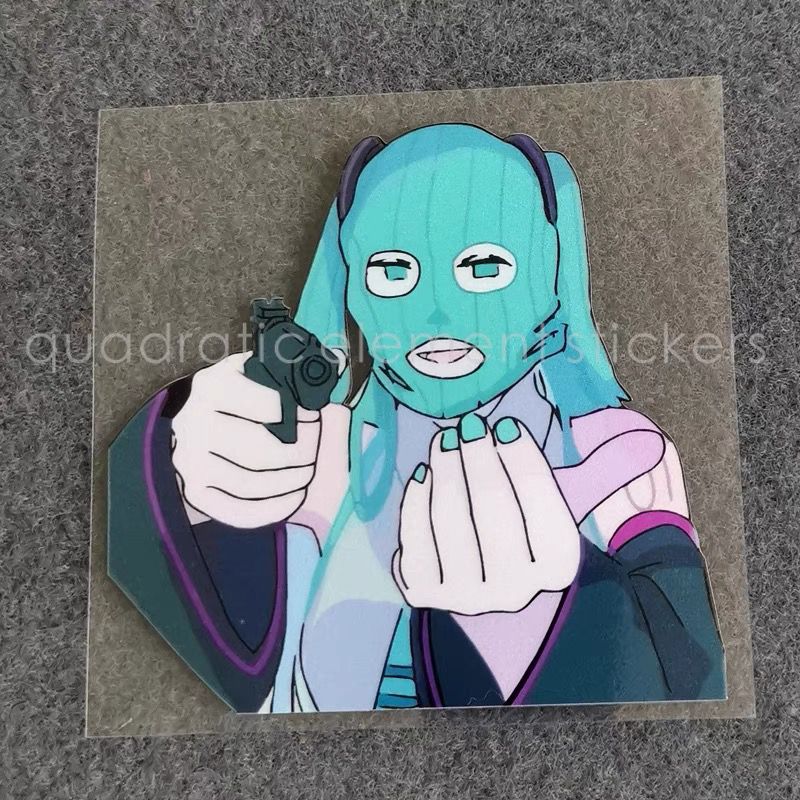 Car Accessories Girl - มิกุสติ๊กเกอร์ติดมอเตอร์ไซค์ กันน้ำ รถยนต์ไฟฟ้า การ์ตูน หัวหอม สาวสวย