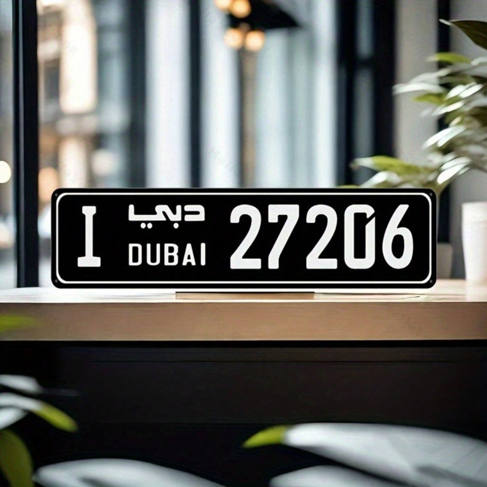 Car Accessories In Dubai - CIFBUY ป้ายถนนอะลูมิเนียมแกะสลักตกแต่ง 1 ชิ้น, อุปกรณ์ตกแต่งรถยนต์สุดหรู ทนสนิม