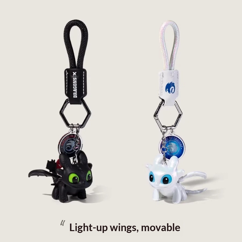 Car Accessories Light - พวงกุญแจมังกรแท้ ทูธเลส ไนท์ ชา ไวท์ ไลท์