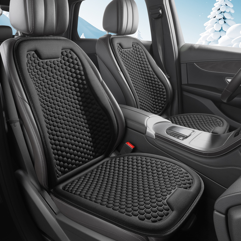 Car Seat Cushion Memory Foam - เบาะรองนั่งในรถยนต์ - นุ่มสบายและระบายอากาศได้ทุกฤดูกาล, เบาะรองนั่งสำหรับเก้าอี้สำนักงาน, เบาะรองนั่งแบบระบายอากาศ 3