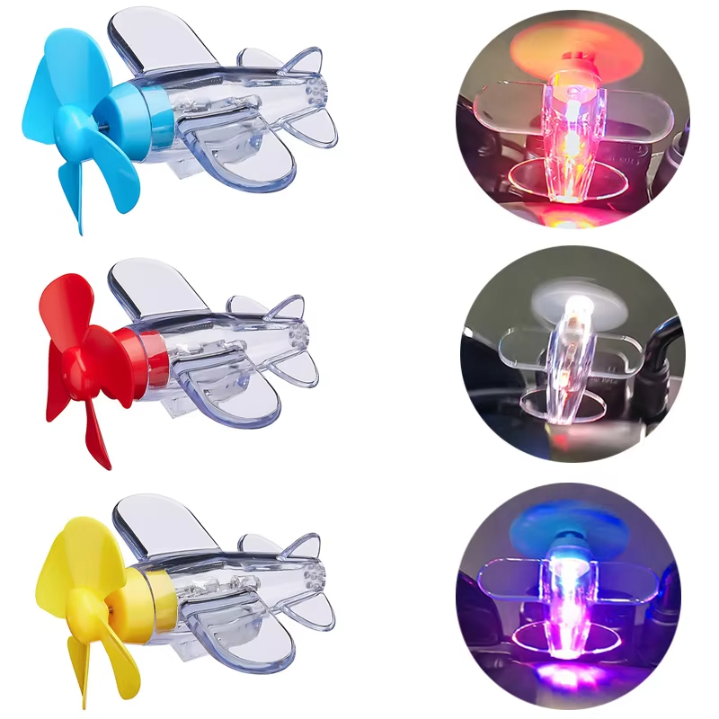 Car Accessories Light - เครื่องประดับเครื่องบิน LED พลังงานลมสำหรับรถจักรยานยนต์แฮนด์รถกระจกมองหลังในเวลากลางคืนหมุนไฟ LED ตกแต่ง
