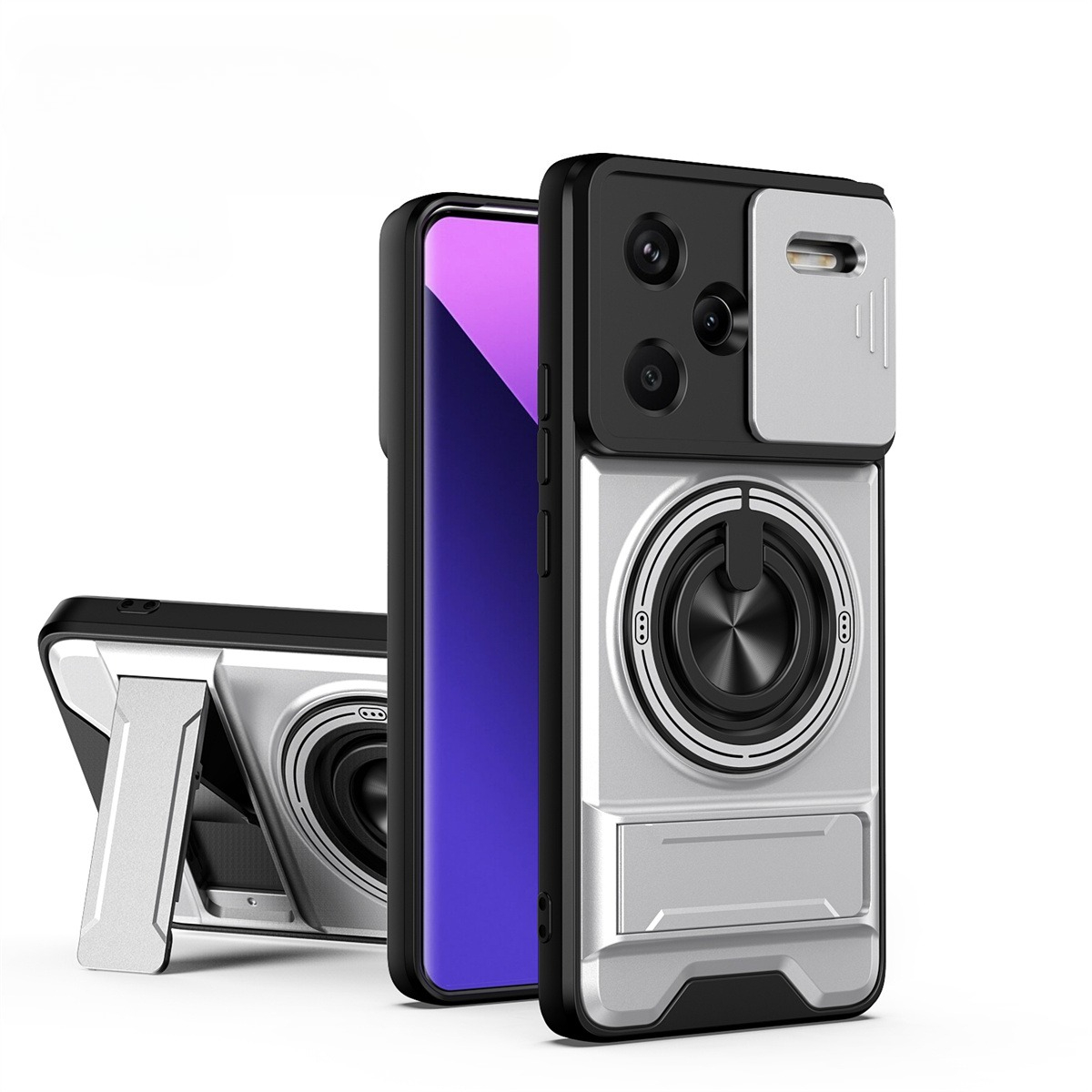 Car Phone Holder Magnetic - เคสโทรศัพท์แบบเลนส์สไลด์สำหรับ Xiaomi Redmi Note 14 13