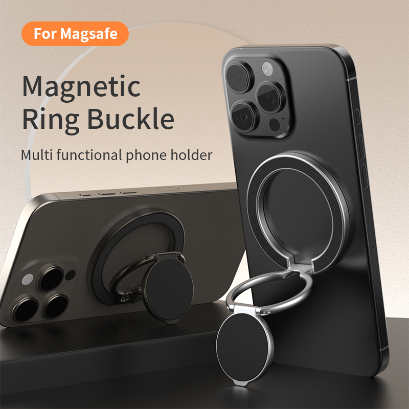 Car Accessories Phone Holder - แท่นวางโทรศัพท์แม่เหล็ก MagSafe แบบสองด้าน ที่ยึดโทรศัพท์แบบวงแหวน ที่จับโทรศัพท์สำหรับโทรศัพท์ 17