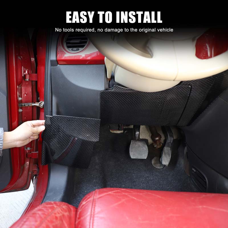 Car Accessories Under 500 - สำหรับเฟียต 500 2007-2015 คาร์บอนไฟเบอร์แท้ แผงคอนโซลรถยนต์ พวงมาลัย