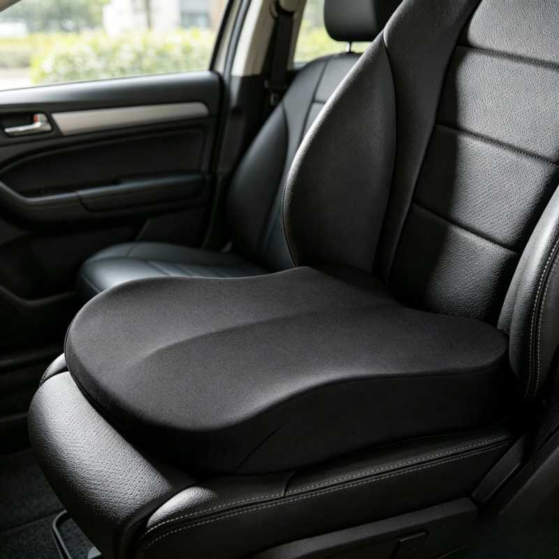 Car Seat Cushion Memory Foam - เบาะรองนั่งในรถยนต์, เบาะเสริมเพิ่มความสูง, เบาะรองนั่งในรถยนต์แบบพกพาที่ระบายอากาศได้ดีเพื่อบรรเทาความเมื่อยล้า