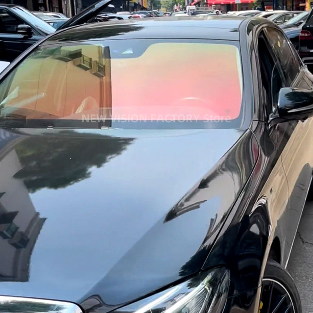 Tinted Window Film - ฟิล์มติดกระจกรถยนต์สีแดงเขียวเปลี่ยนสีแบบออโรร่า ขนาด 1x3 เมตร ความโปร่งแสง 70%