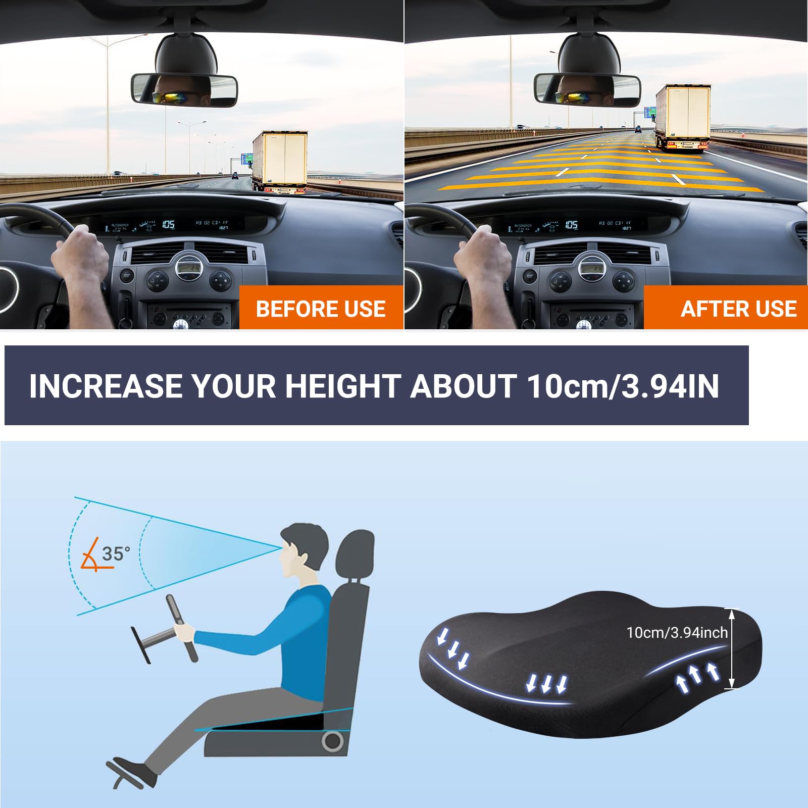 เบาะรองนั่งเมมโมรี่โฟมแบบคืนตั - Car Seat Cushion Memory Foam บทวิจารณ์และราคา
