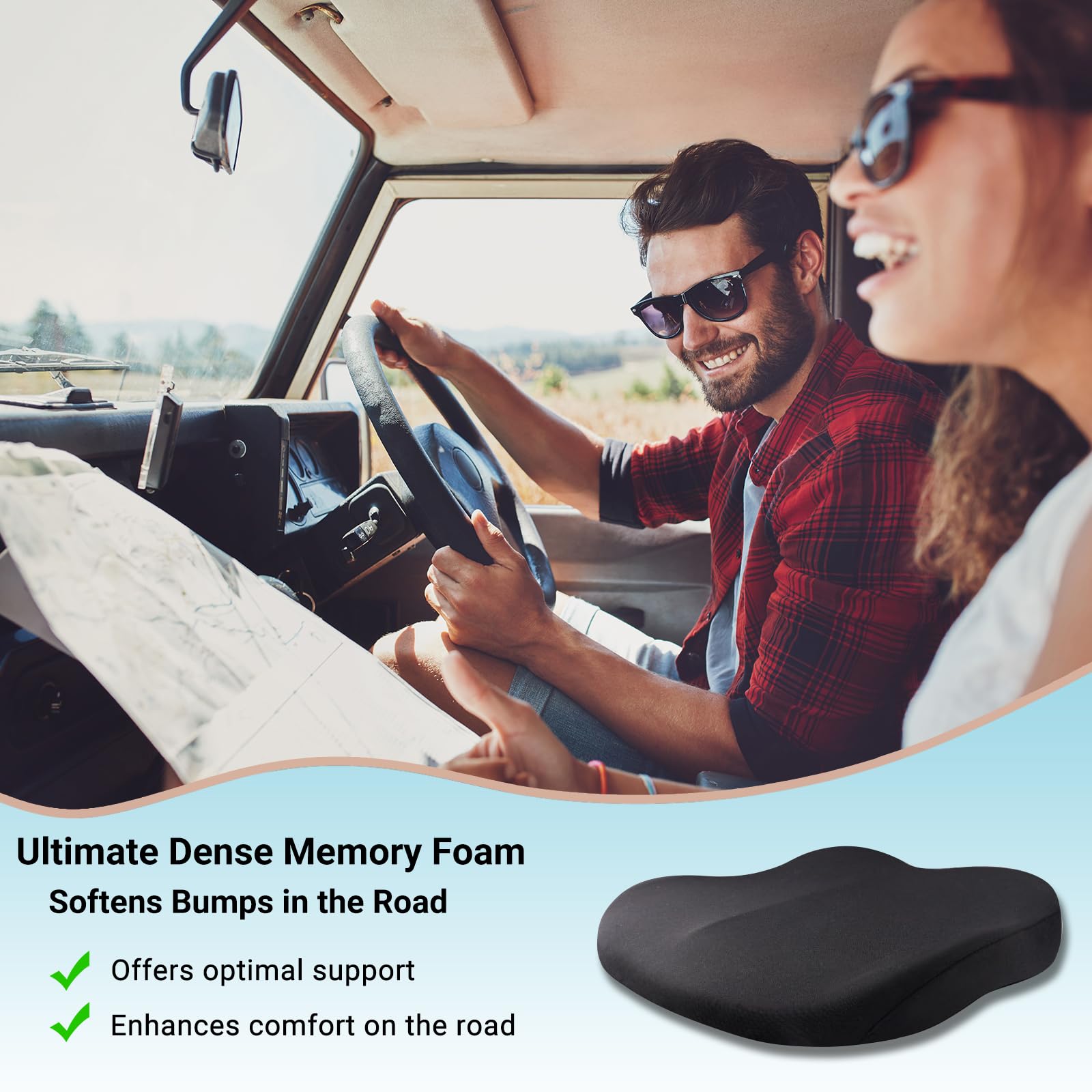 เบาะรองนั่งเมมโมรี่โฟมแบบคืนตั - Car Seat Cushion Memory Foam บทวิจารณ์และราคา