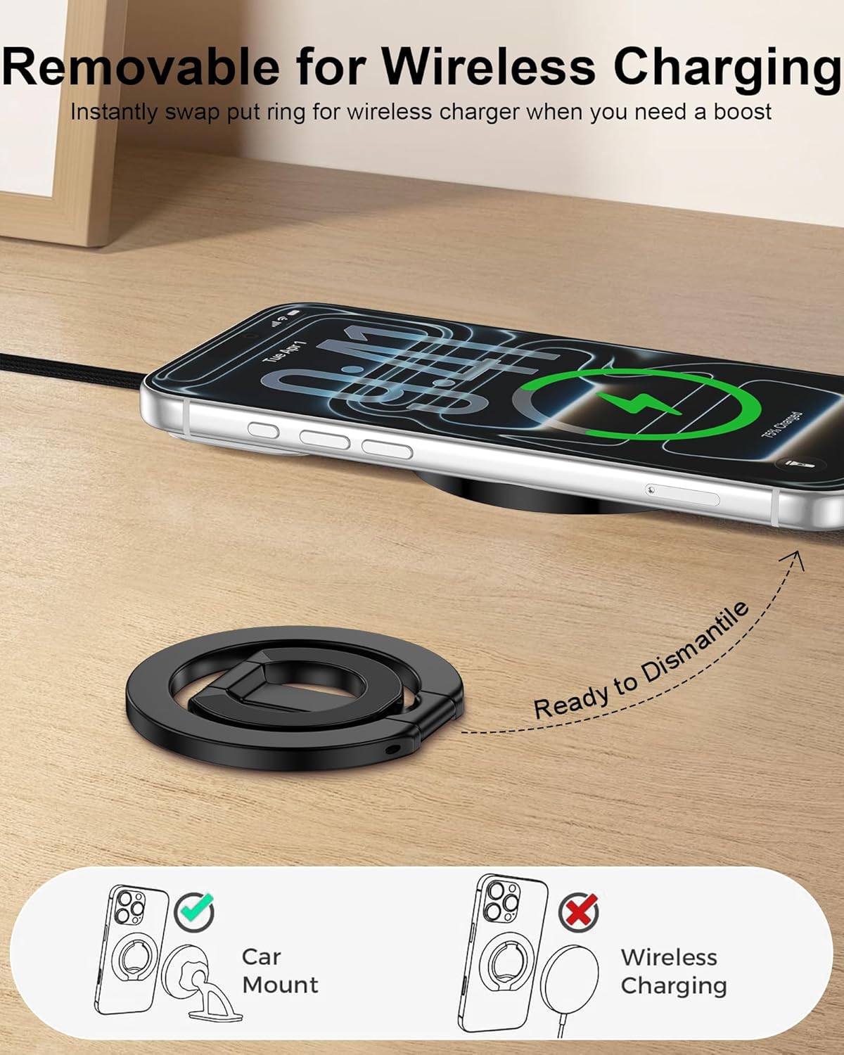 ที่ยึดโทรศัพท์แบบวงแหวนแม่เหล็ - Car Accessories Phone Holder บทวิจารณ์และราคา